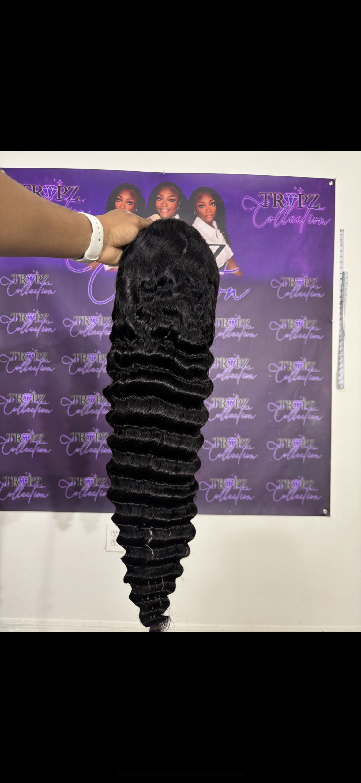 HD Pineapple Wave Natural Black Full Frontal Wig