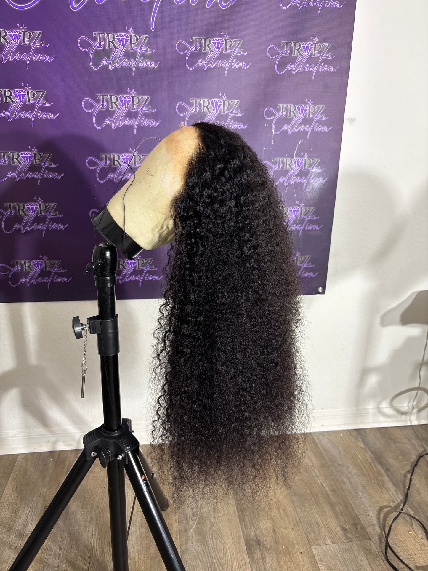 13.6 HD Burmese Curly Natural Black Full Frontal Wig