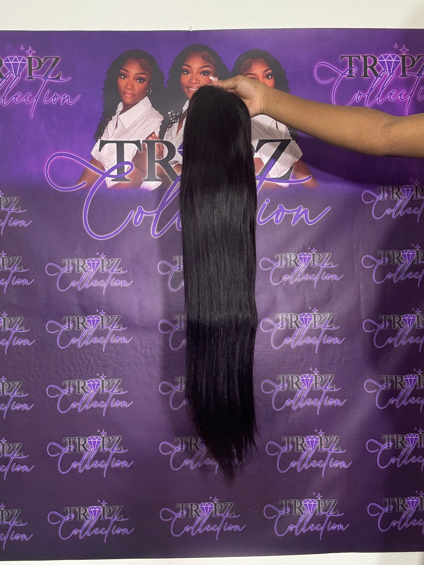 HD Full Frontal Straight Black Wig