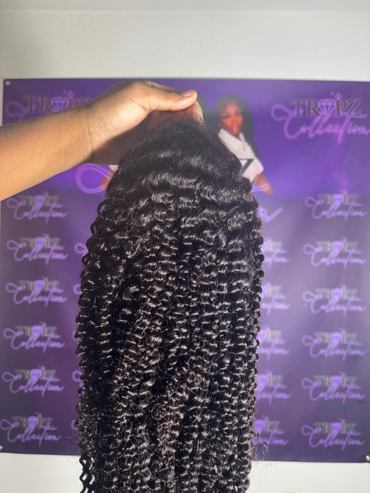 HD SPANISH CURL Natural Black Full Frontal Wig