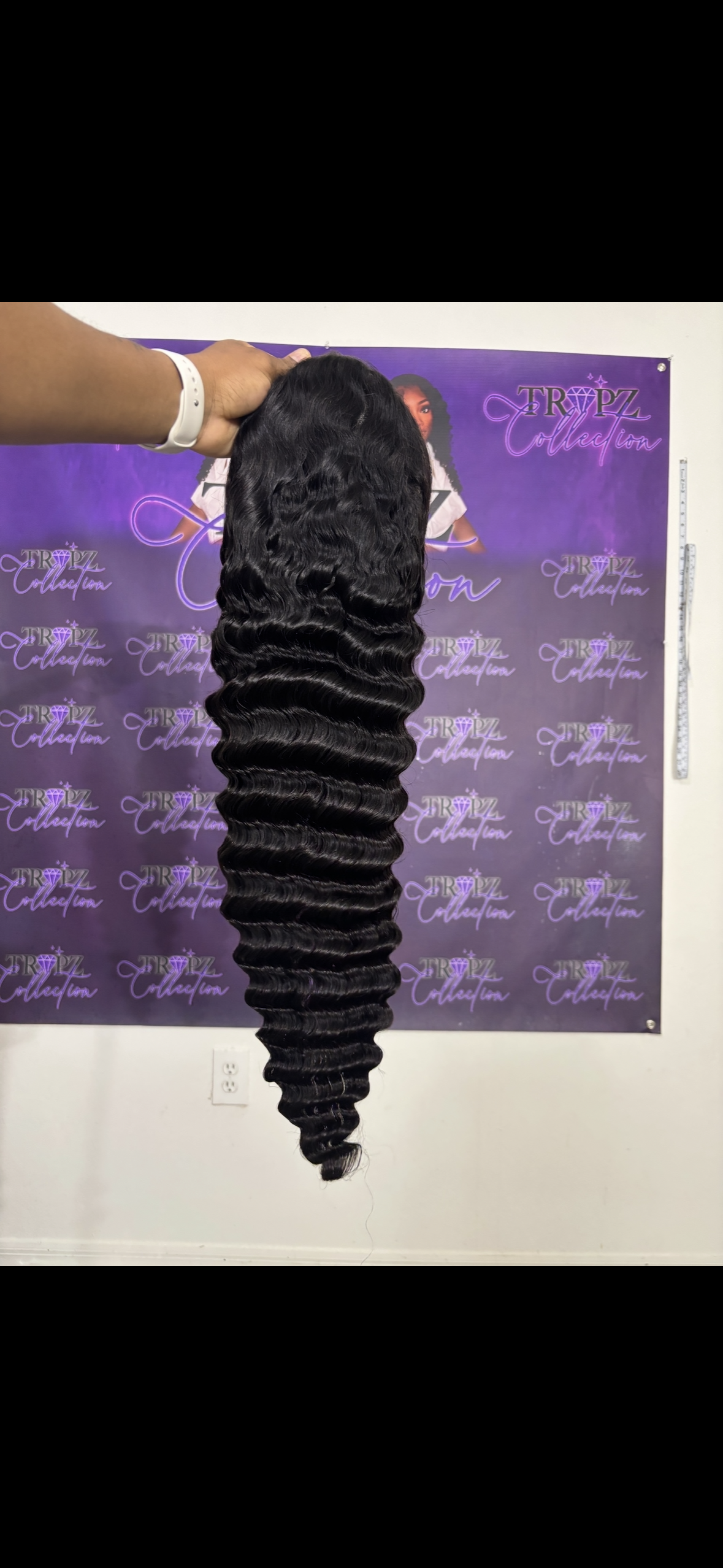 HD Pineapple Wave Natural Black Full Frontal Wig