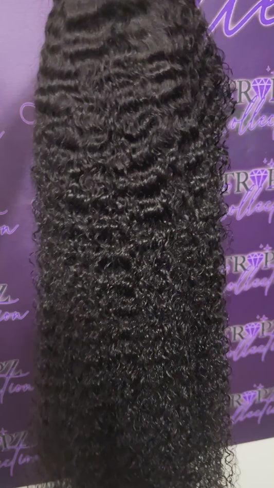TP Burmese Curl Natural Black Full Frontal Wig